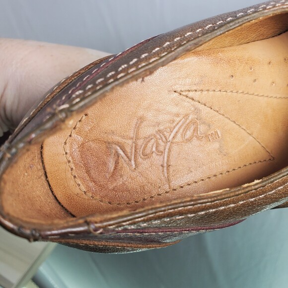 Naya 6.5 Jupiter Anthropologie Heels Retro Vintage Style Buckle Mary Jane Brown - Picture 10 of 14